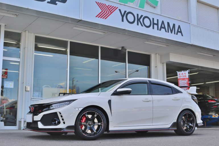 シビック TYPE R FK8 にボルクレーシング最新モデルTE037 6061 REDOT