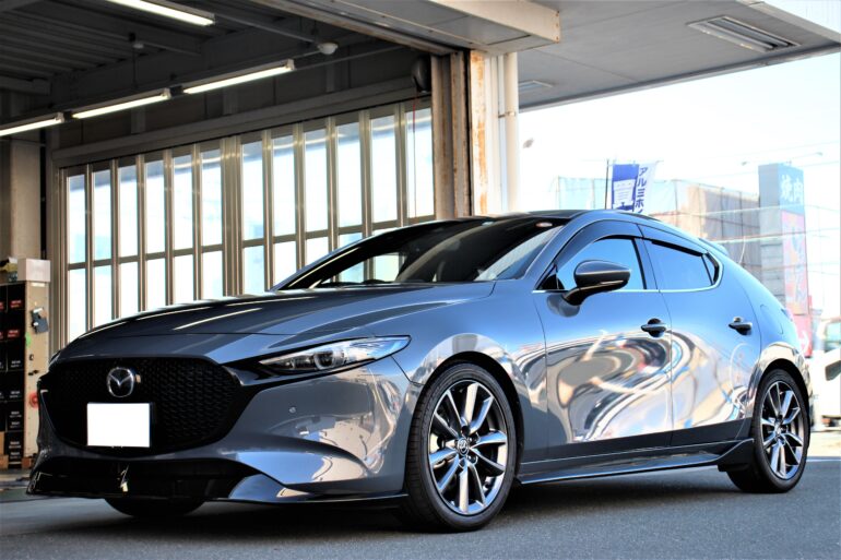 MAZDA3にADVAN RG-D2！実車計測を行いFRサイズをインストール☆ | 浜松