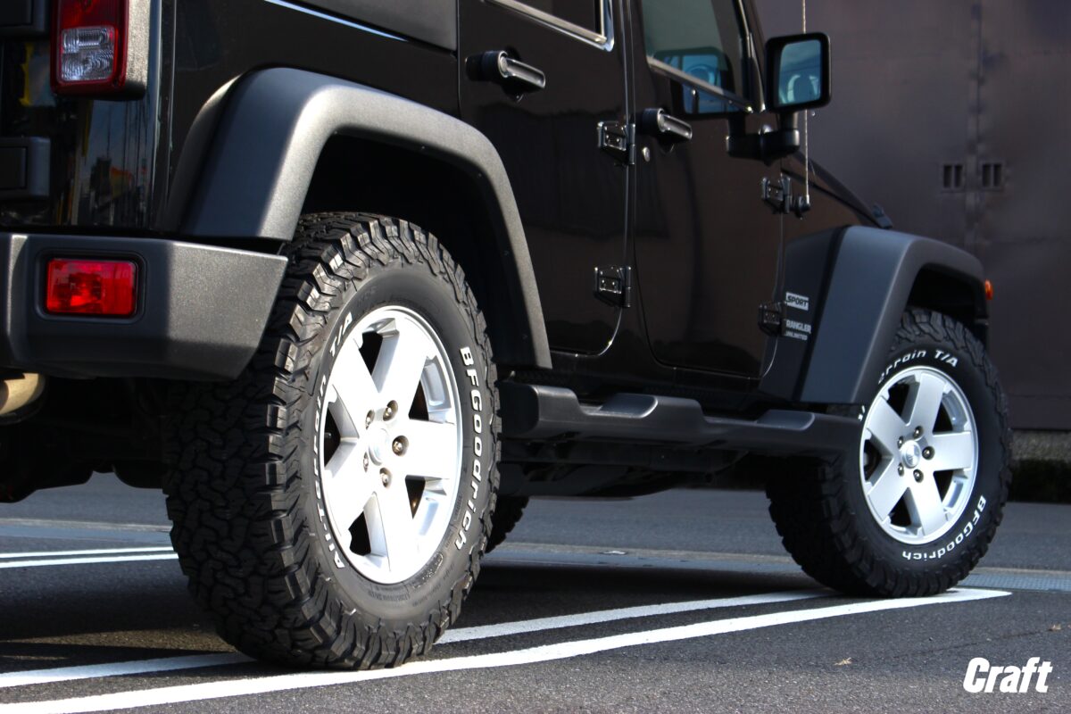 Jeep ラングラー 」 に装着出来るホワイトレタータイヤのご紹介です 