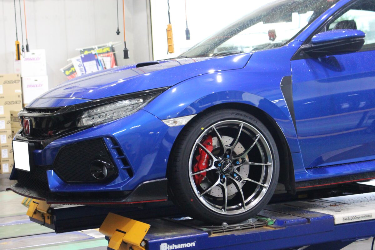 FK8　シビック　タイプR　CIVIC　TYPE-R　RAYS　レイズ　ボルクレーシング　VOLK　G025　ツライチ　19インチ